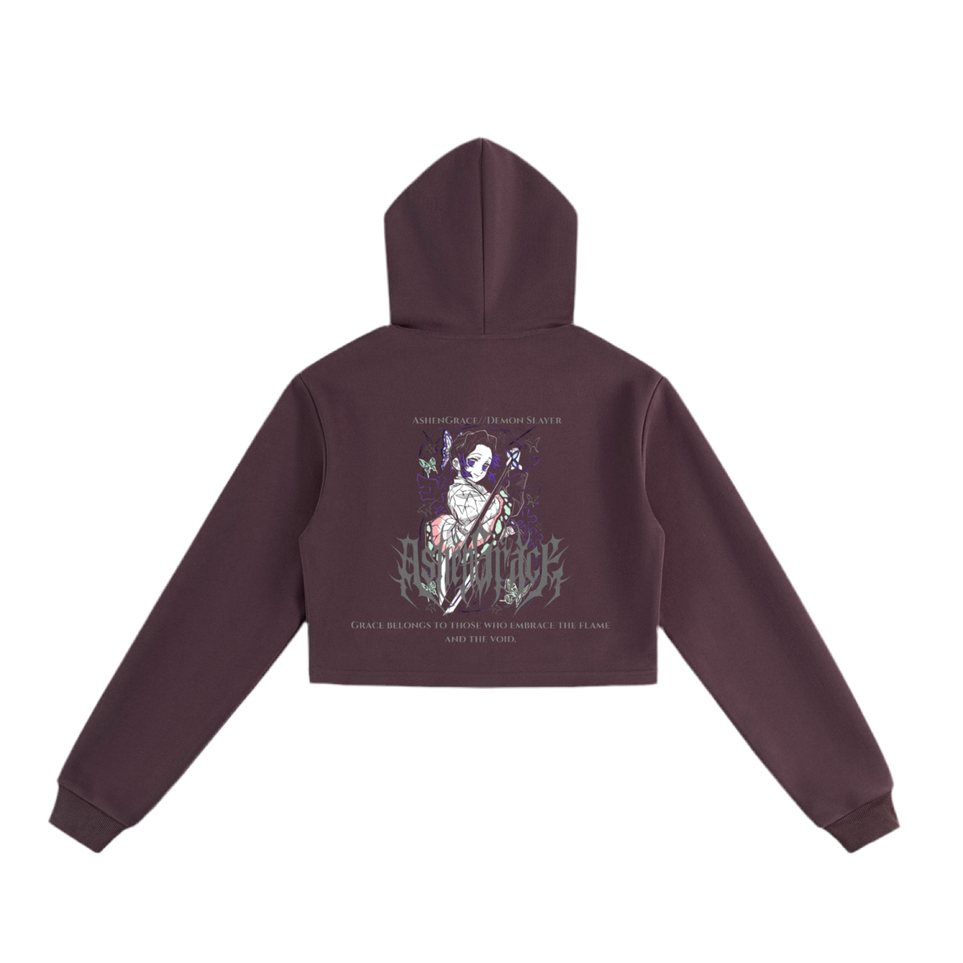 Shinobu Cropped Zip-Up Hoodie