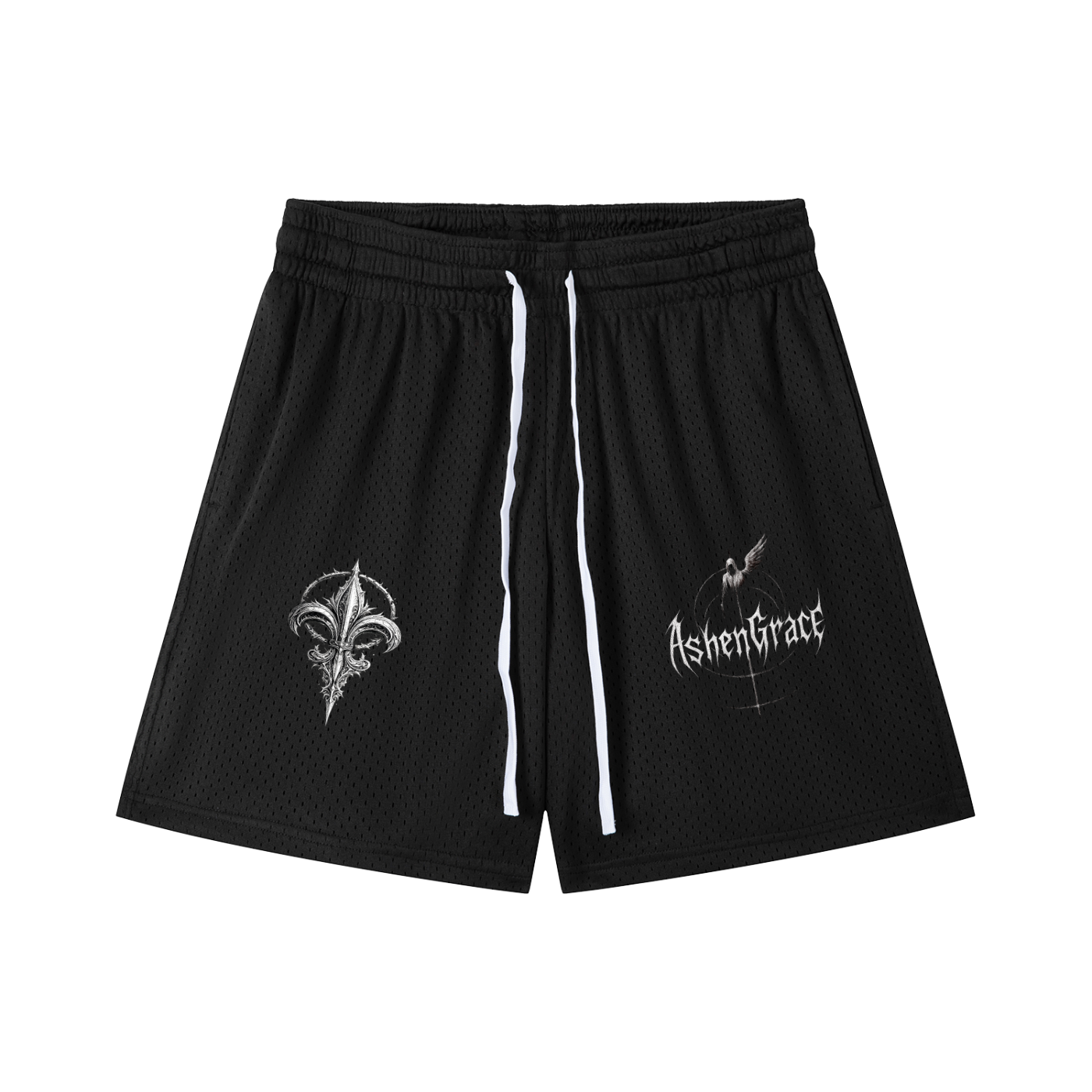 Mesh Drawstring Shorts