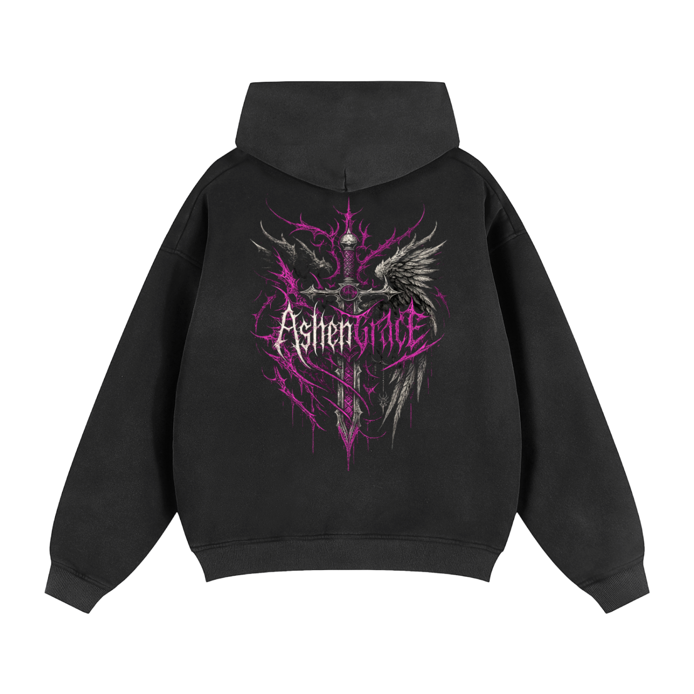 Sunfade Two-way Zipper Boxy Fleece Hoodie