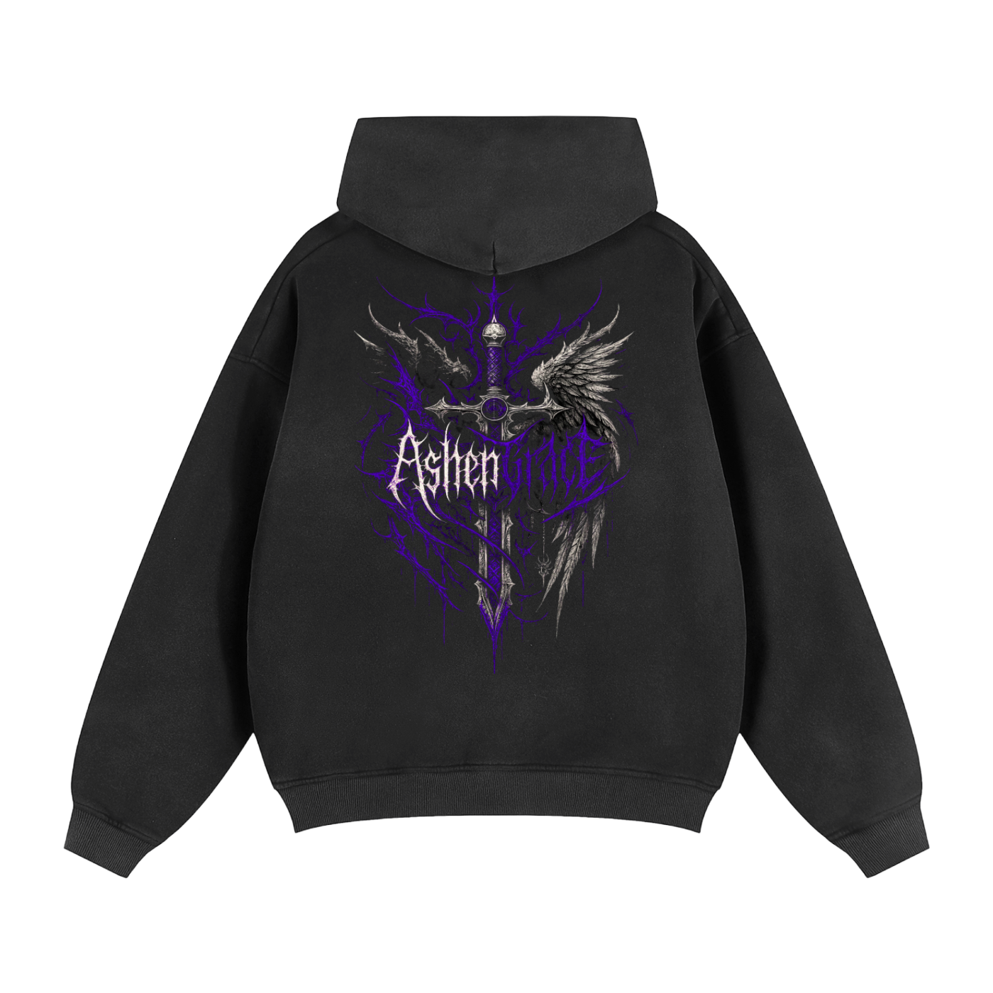 Sunfade Two-way Zipper Boxy Fleece Hoodie