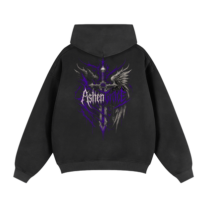 Sunfade Two-way Zipper Boxy Fleece Hoodie