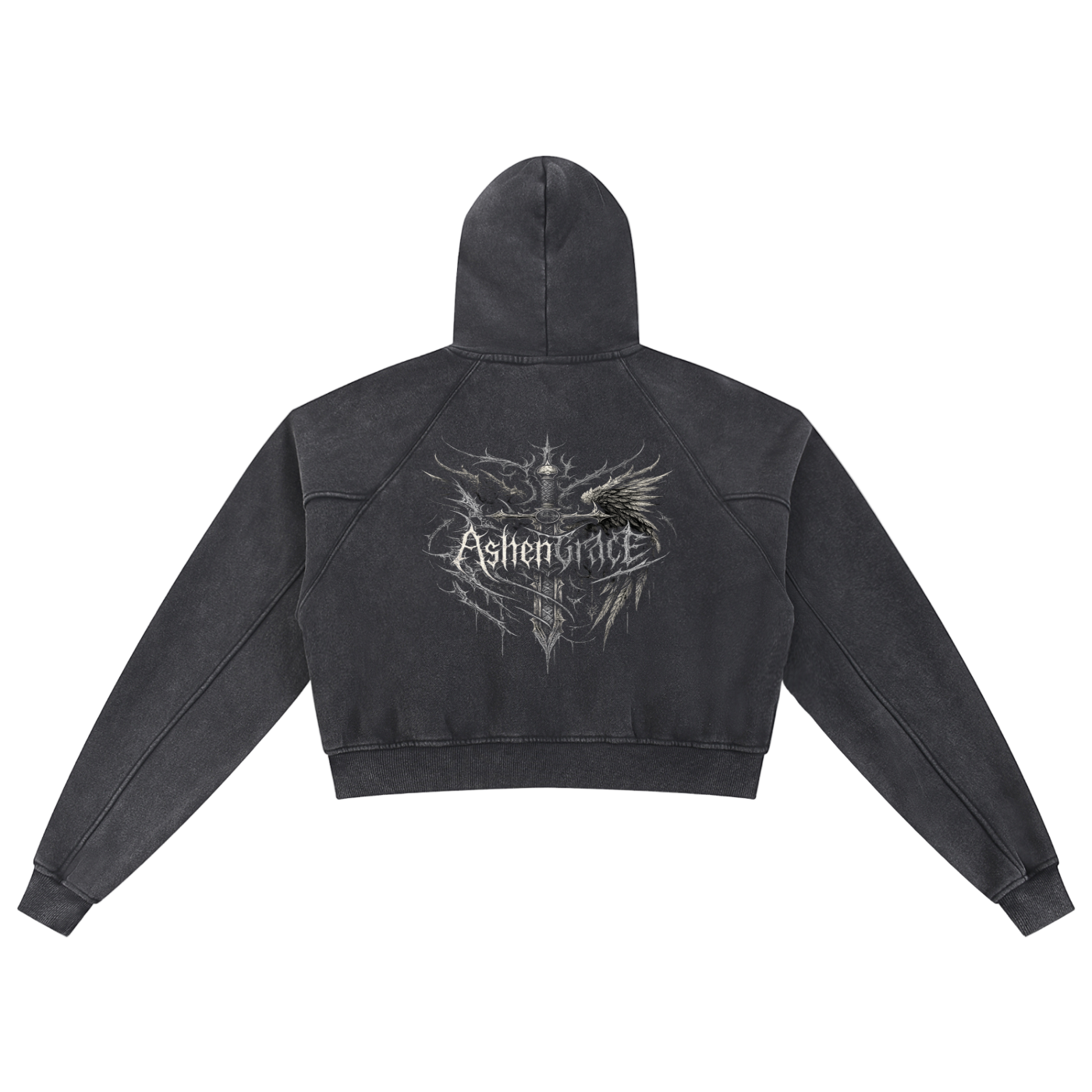 Oathbound Cropped Hoodie [Purified Ash]