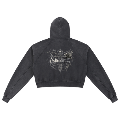 Oathbound Cropped Hoodie [Purified Ash]