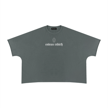 Unisex Heavyweight Boxy Raw Edge T-Shirt
