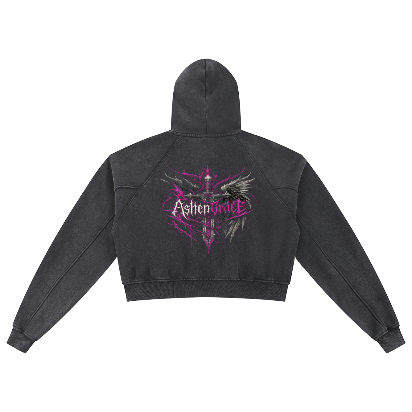 Snow Washed Cropped Hoodie