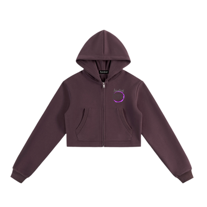 Shinobu Cropped Zip-Up Hoodie