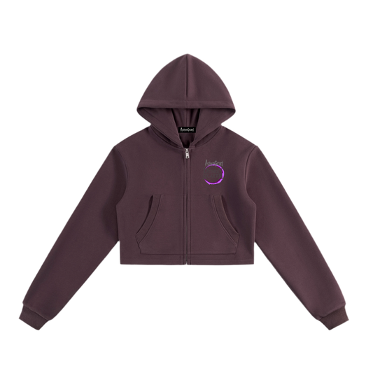 Shinobu Cropped Zip-Up Hoodie