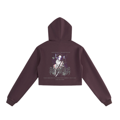 Shinobu Cropped Zip-Up Hoodie