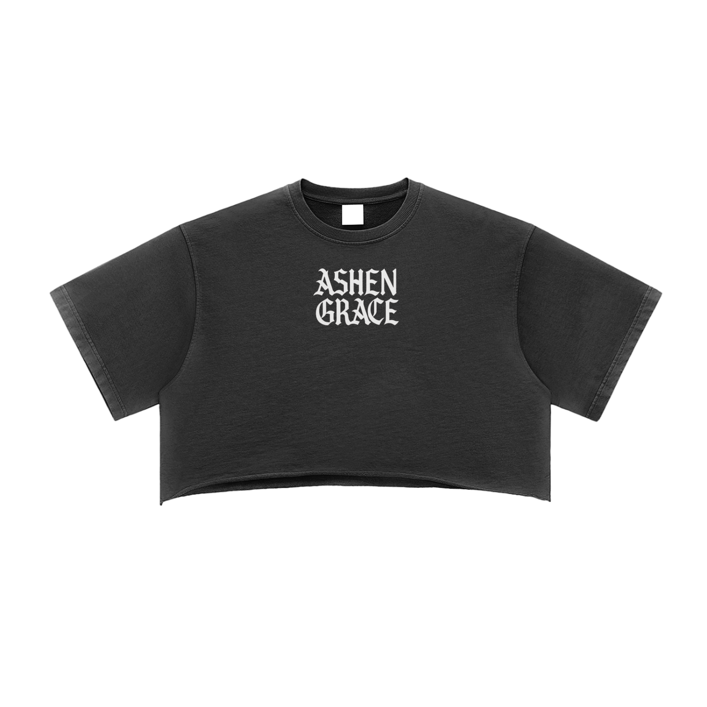 Snow Washed Raw Edge Crop Top