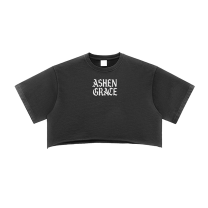 Snow Washed Raw Edge Crop Top