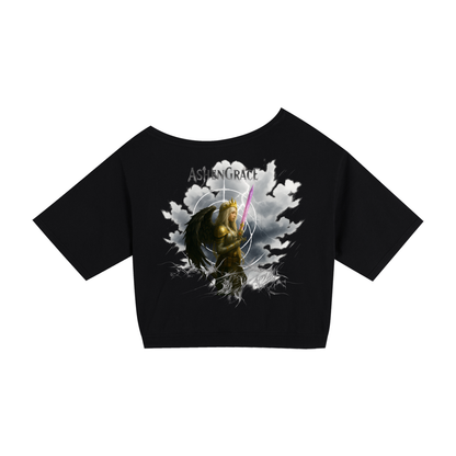 Asymmetric Shoulder Oversized Cotton T-Shirt