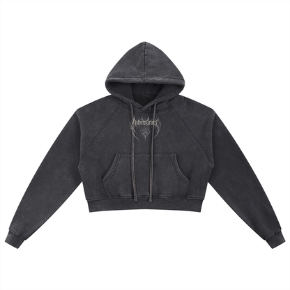 Snow Washed Cropped Hoodie