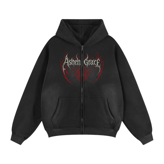 Oathbound Zip-Up Jacket. [Crimson]