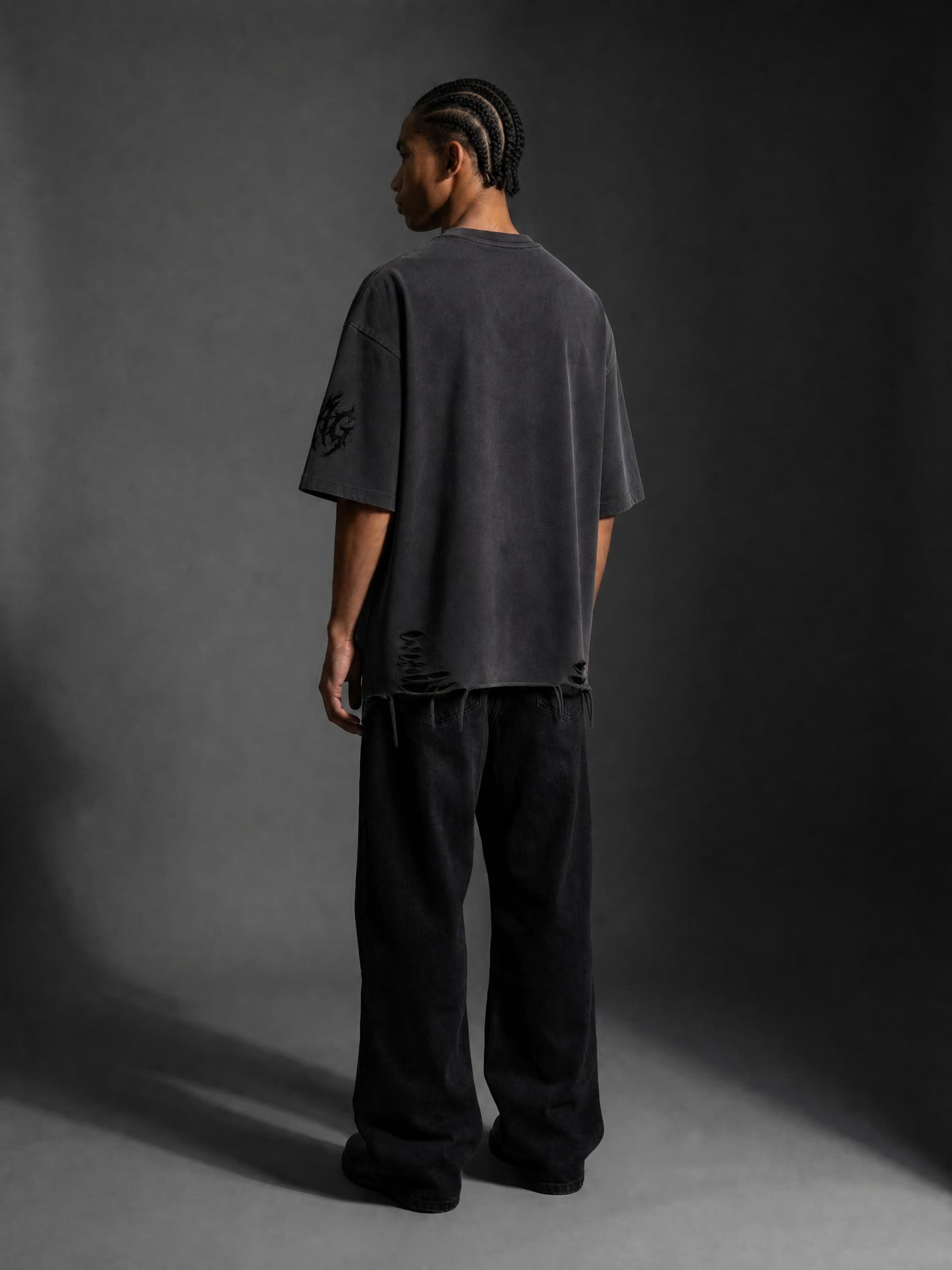 Snow Washed Raw-Hem T-Shirt